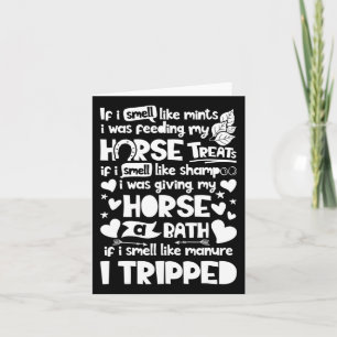 I Was Feeding My Horse Horseback Riding Racing Gif Card