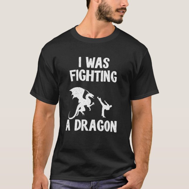 I Was Fighting A Dragon After Surgery Recovery Bro T-Shirt (Front)
