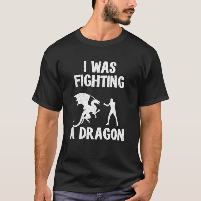 I Was Fighting A Dragon After Surgery Recovery Bro T-Shirt (Front)