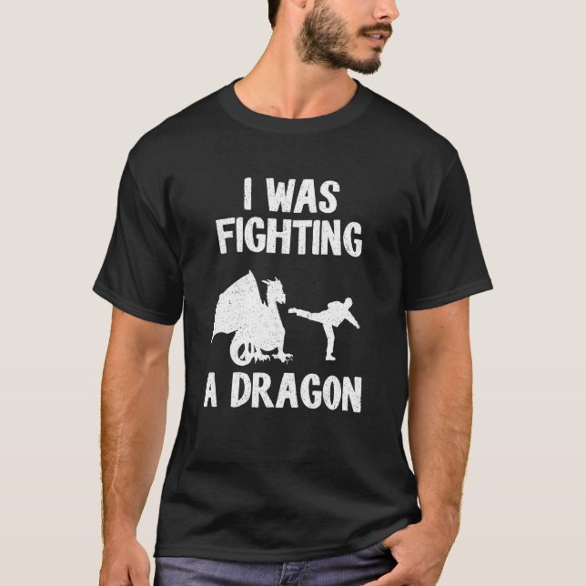 I Was Fighting A Dragon After Surgery Recovery Bro T-Shirt (Front)