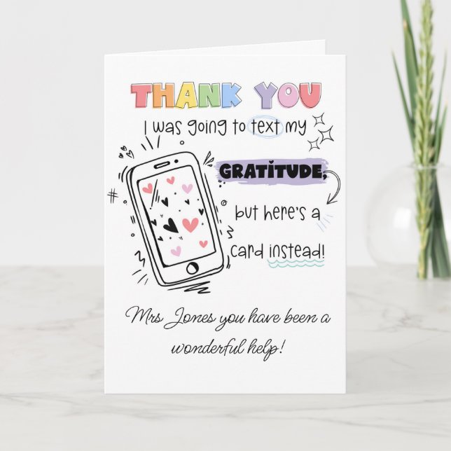 I Was Going to Text SENCO SEN teacher Card (Front)