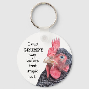 I Was Grumpy WAY before that stupid cat. Keychain