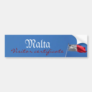 I was in Malta - visitor certificate Bumper Sticker