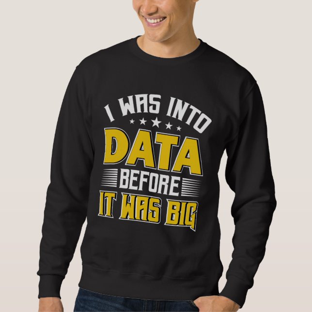 I Was Into Data Scientist Data Science Data Analys Sweatshirt (Front)