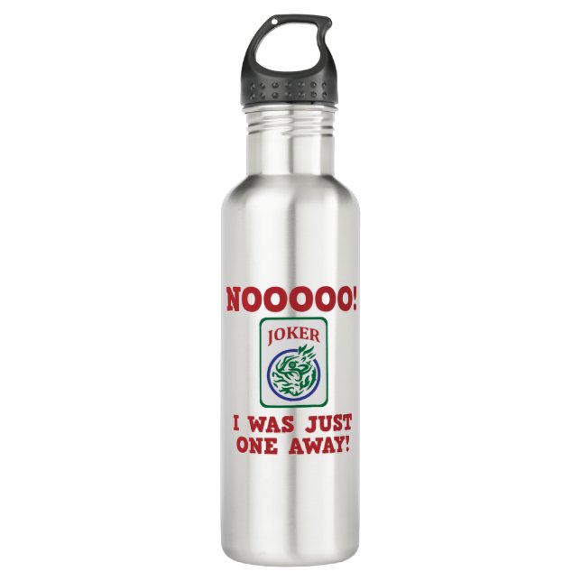 I Was Just One Away Mahjong Game Player Games 710 Ml Water Bottle (Front)