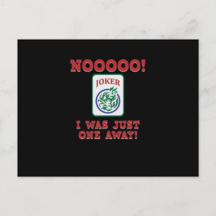 I Was Just One Away Mahjong Game Player Games Postcard