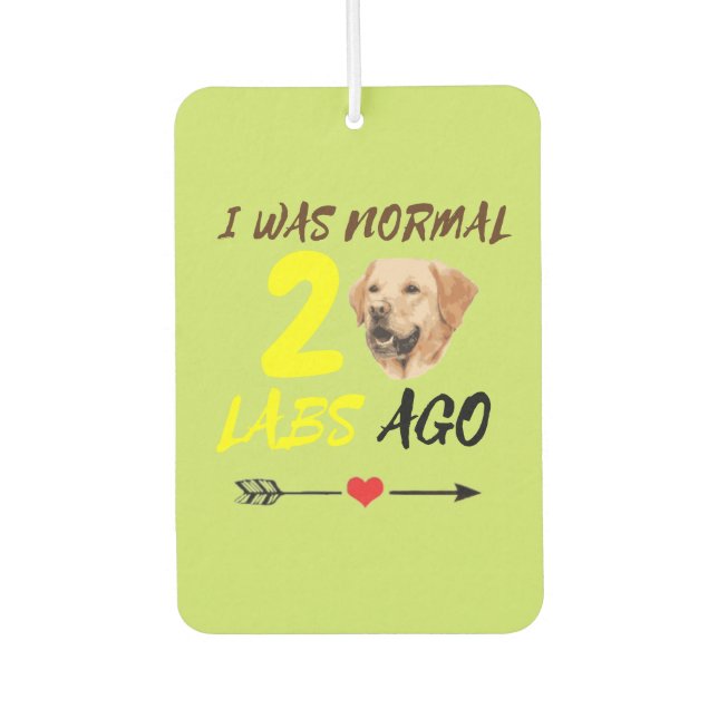 I Was Normal 2 Labs Ago Funny Air Freshener (Front)