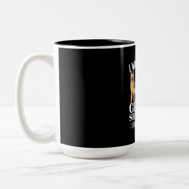 I Was Normal German Shepherds Ago Two-Tone Coffee Mug (Left)