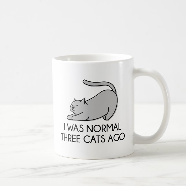 I Was Normal Three Cats Ago Coffee Mug (Right)