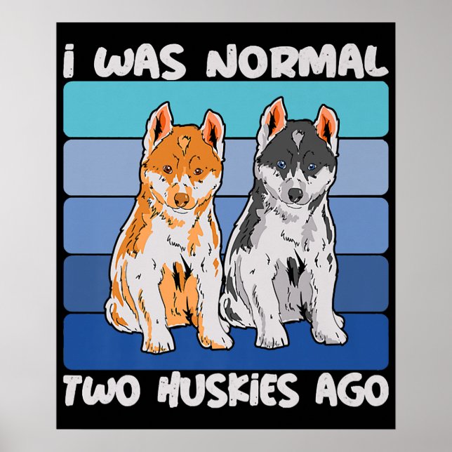 I Was Normal Two Huskies Ago | Shiba Dog Poster (Front)