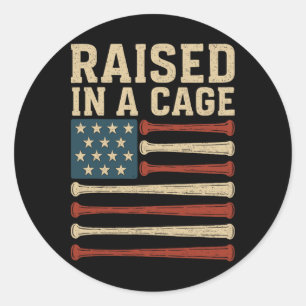 I Was Raised In A Cage Sell Hitter Training Meme  Classic Round Sticker