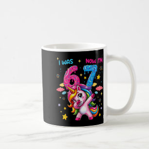 I Was Six Now I'm Seven Dabbing Unicorn 67 Meme 7t Coffee Mug