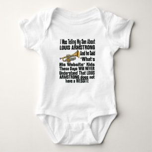 I Was Telling My Son About Louis Armstrong Baby Bodysuit
