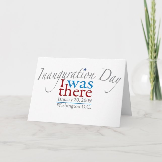 I was There 1-20-09 Card (Front)