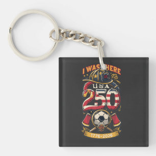 I Was There – America 250 & World Cup Firefighter Keychain
