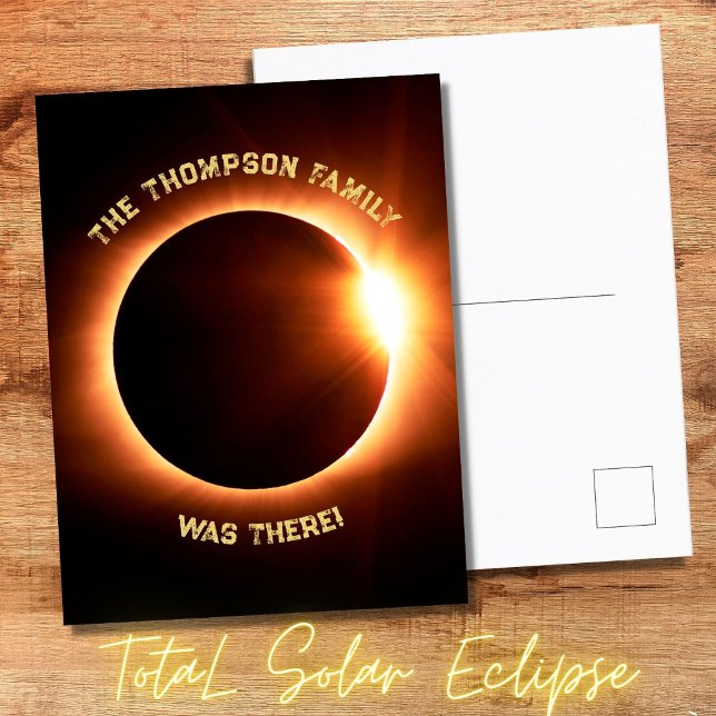 I Was There Total Solar Eclipse April 8 2024 Postcard (Front/Back)