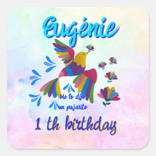 "I was told by a bird" - Editable Square Sticker