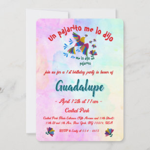 I was told by a bird - Mexican People's Art Invitation