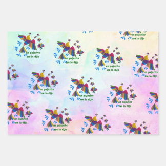 'I Was Told by a Pajarito' - Mexican Art Wrapping Paper Sheet