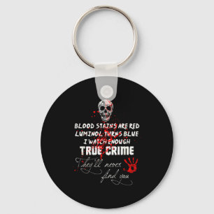 I Watch Enough True Crime They'll Never Find You F Keychain