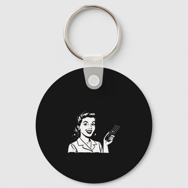I Watch Murder Shows To Relax Funny Retro True Cri Keychain (Front)