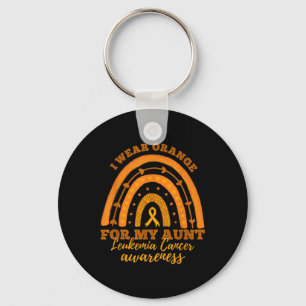 I We Wear Orange For My Aunt Leukaemia Cancer Awar Keychain