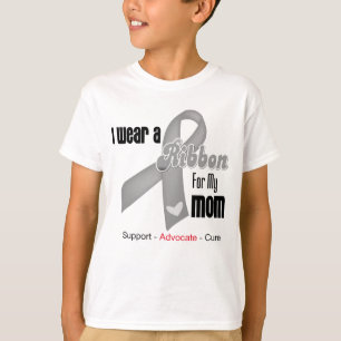 I Wear a Grey Ribbon For My Mom T-Shirt