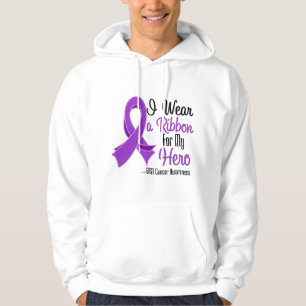 I Wear a Purple Ribbon For My Hero - GIST Cancer Hoodie