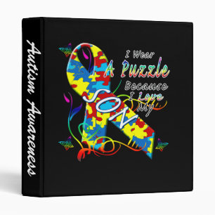 I Wear A Puzzle Because I Love My Son Binder