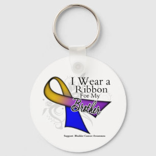 I Wear a Ribbon For My Brother - Bladder Cancer Keychain