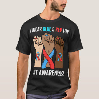 I Wear Blue and Red For HHT Awareness T-Shirt