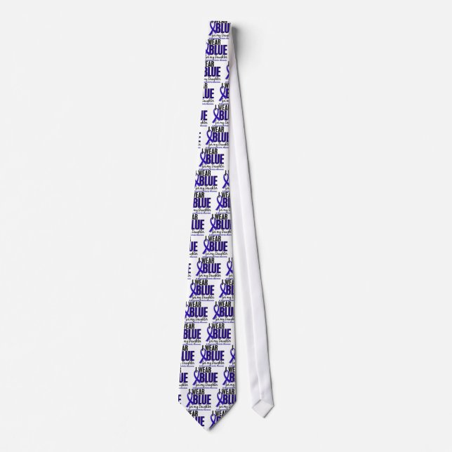 I Wear Blue Daughter Rheumatoid Arthritis RA Tie (Front)