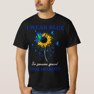 I Wear Blue For Ataxia Awareness Sunflower T-Shirt