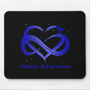 I Wear Blue For Ataxia Awareness Warrior T-Shirt11 Mouse Pad