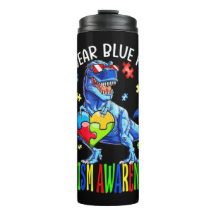 I Wear Blue For Autism Awareness, Autism Awareness Thermal Tumbler