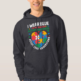 I Wear Blue for Autism Awareness T-shirt Design Hoodie