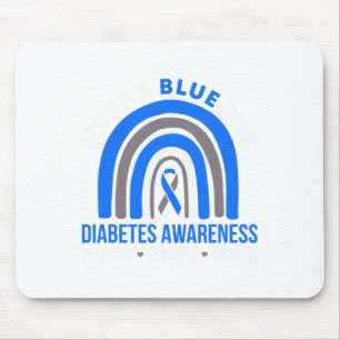 I Wear Blue For Diabetes Awareness Faith Hope Love Mouse Pad
