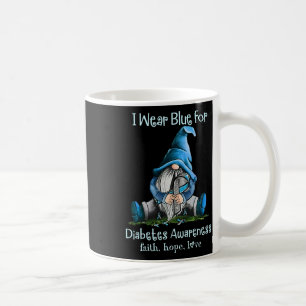 I Wear Blue For Diabetes Awareness Gnome 1 Coffee Mug