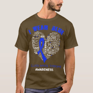 I Wear Blue For Guillain Barre Syndrome Awareness  T-Shirt