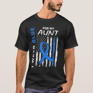 I Wear Blue For My Aunt Diabetes Awareness America T-Shirt