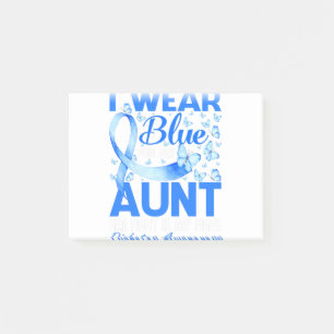 I Wear Blue For My Aunt Diabetes Awareness Post-it Notes