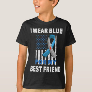 I Wear Blue For My Best Friend Diabetes Awareness T-Shirt