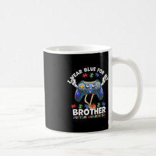 I Wear Blue For My Brother Autism Awareness Boys V Coffee Mug