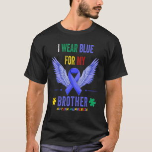 I Wear Blue For My Brother Autism Awareness Puzzle T-Shirt