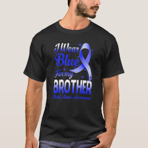 I Wear Blue For My Brother Child Abuse Awareness T-Shirt