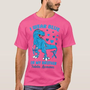 I Wear Blue For My Brother Dinosaur Diabetes Aware T-Shirt