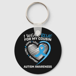 I wear blue for my cousin because my cousin's figh keychain