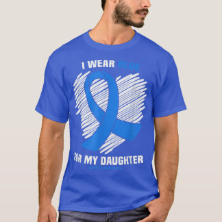 I Wear Blue For My Daughter Alopecia Awareness  T-Shirt
