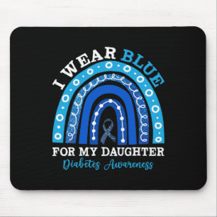 I Wear Blue For My Daughter T1d Type 1 Diabetes Aw Mouse Pad