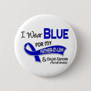 I Wear Blue For My Father-In-Law 42 Colon Cancer 2 Inch Round Button